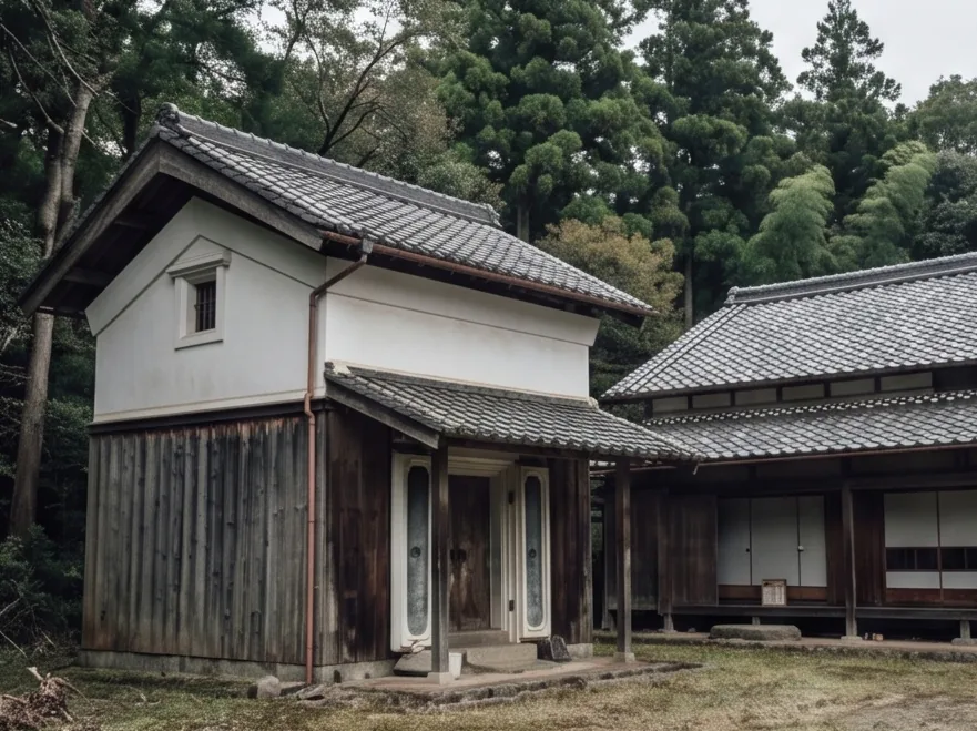 使われなくなった蔵と古民家（イメージ）
